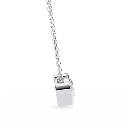 Darlene – Bezel-Set Oval-Cut Diamond Solitaire Pendant