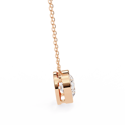 Elaine – Bezel-Set Round-Cut Diamond Solitaire Pendant