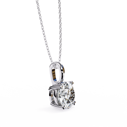 Gloria – Heart-Prong Round Diamond Pendant