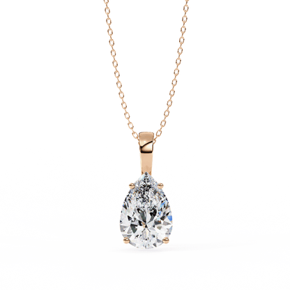 Irina - Pear-Cut Solitaire Pendant