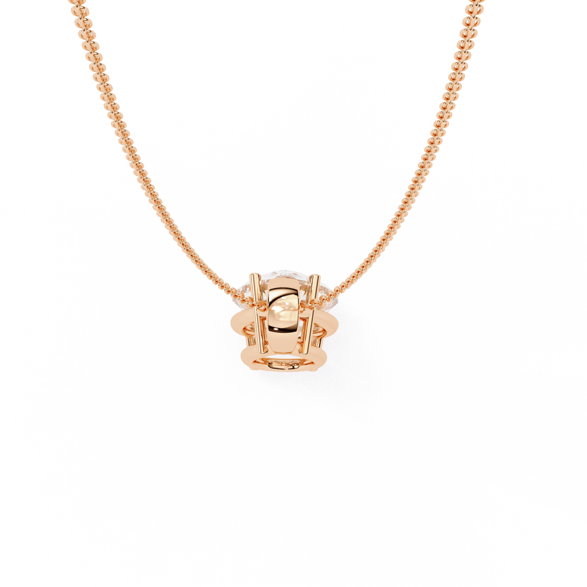 Pear-cut solitaire pendant named Irina by Carat House Dubai, featuring a sparkling gemstone on a delicate chain.