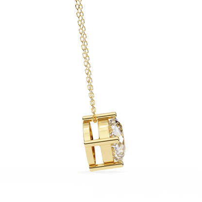 Julia – Compass-Set Cushion Solitaire Pendant