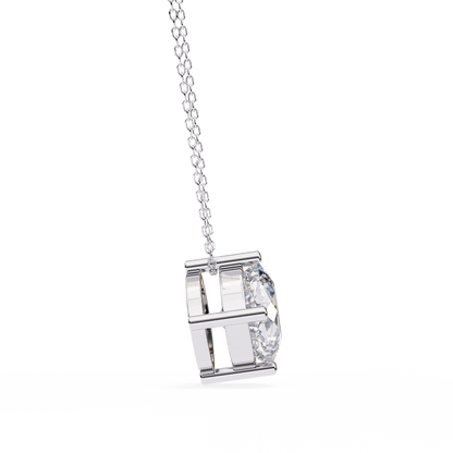 Julia – Compass-Set Cushion Solitaire Pendant