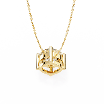 Julia – Compass-Set Cushion Solitaire Pendant