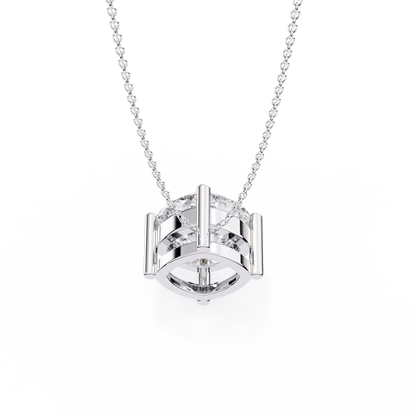 Julia – Compass-Set Cushion Solitaire Pendant