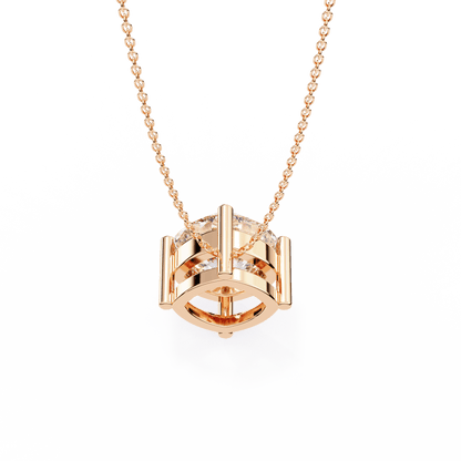 Julia – Compass-Set Cushion Solitaire Pendant