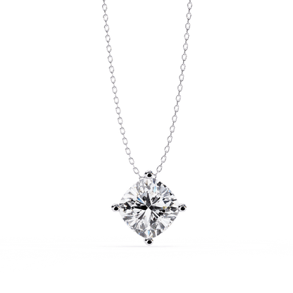 Julia – Compass-Set Cushion Solitaire Pendant