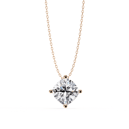 Julia – Compass-Set Cushion Solitaire Pendant