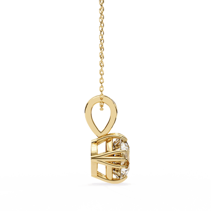 Kamaria - Triple Claw Round-Cut Solitaire Pendant