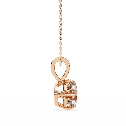 Kamaria - Triple Claw Round-Cut Solitaire Pendant