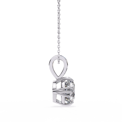 Kamaria - Triple Claw Round-Cut Solitaire Pendant