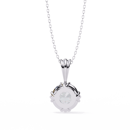 Kamaria - Triple Claw Round-Cut Solitaire Pendant