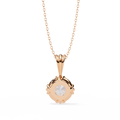 Kamaria - Triple Claw Round-Cut Solitaire Pendant