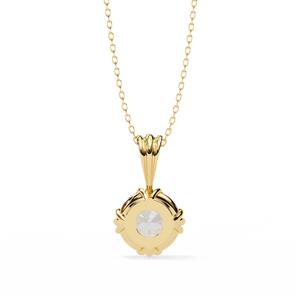 Kamaria - Triple Claw Round-Cut Solitaire Pendant