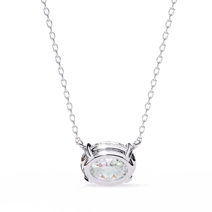 Katie – East West Oval-Cut Solitaire Pendant