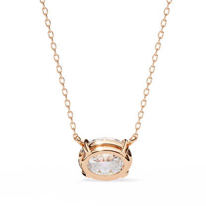 Katie – East West Oval-Cut Solitaire Pendant