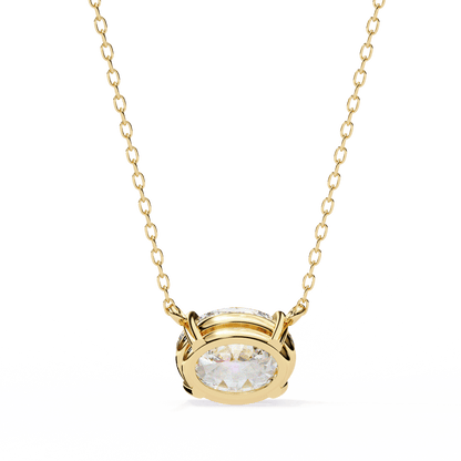 Katie – East West Oval-Cut Solitaire Pendant