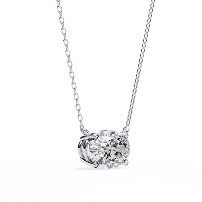 Katie – East West Oval-Cut Solitaire Pendant