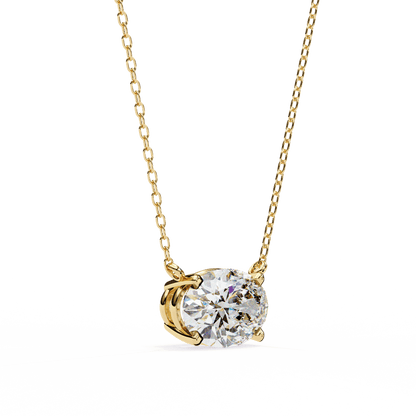 Katie – East West Oval-Cut Solitaire Pendant