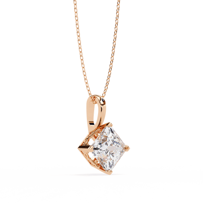 Kendra – Princess-Cut Solitaire Pendant