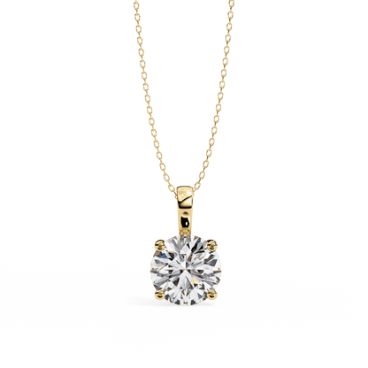 Cindy– Cushion-Cut Solitaire Diamond Pendant with Filigree Basket