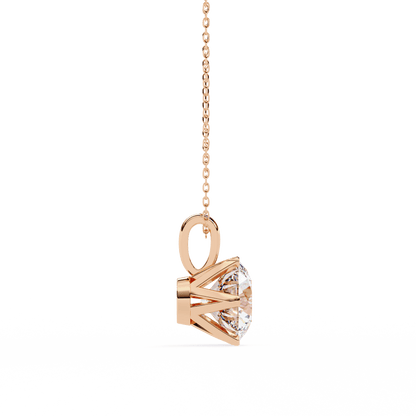 Connie – 6-Prong Round Diamond Solitaire Pendant