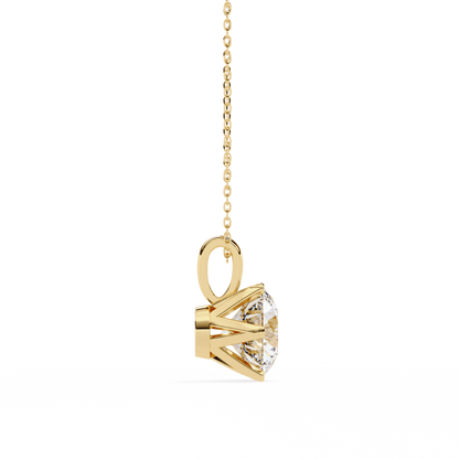 Connie – 6-Prong Round Diamond Solitaire Pendant