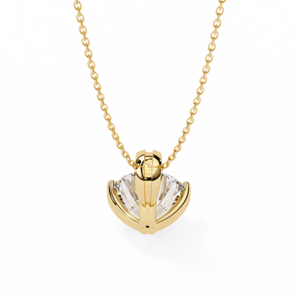 Donna – Round Solitaire Pendant in Compass Double Prong Setting