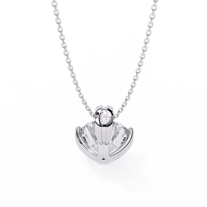 Donna – Round Solitaire Pendant in Compass Double Prong Setting