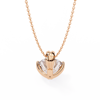 Donna – Round Solitaire Pendant in Compass Double Prong Setting