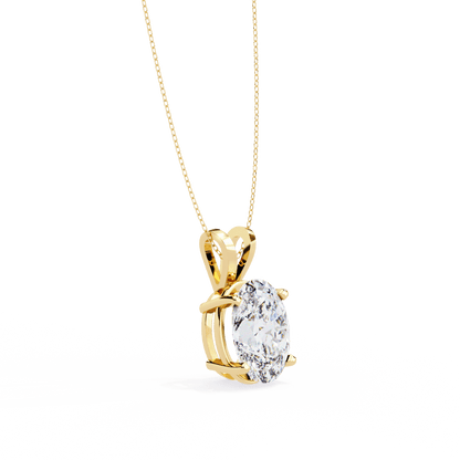 Erica – Oval-Cut Solitaire Diamond Pendant