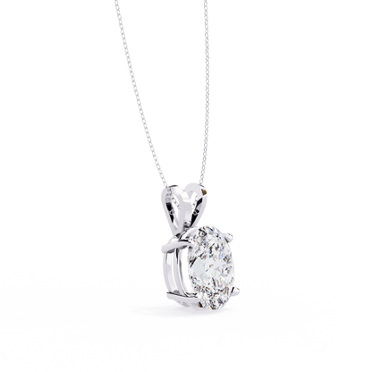 Erica – Oval-Cut Solitaire Diamond Pendant