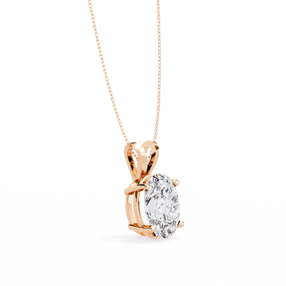 Erica – Oval-Cut Solitaire Diamond Pendant