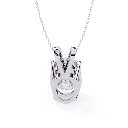 Erica – Oval-Cut Solitaire Diamond Pendant