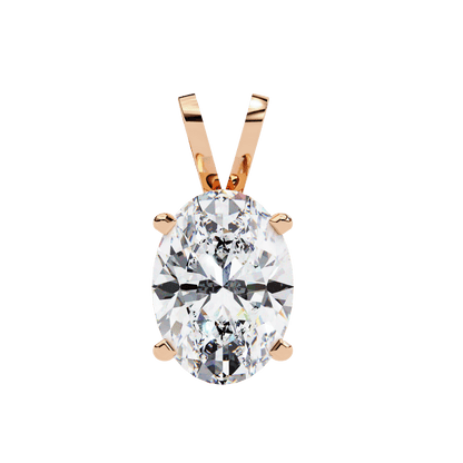 Erica – Oval-Cut Solitaire Diamond Pendant