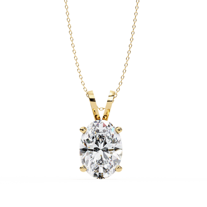 Erica – Oval-Cut Solitaire Diamond Pendant