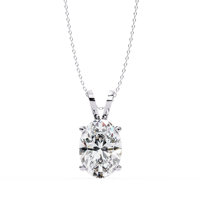 Erica – Oval-Cut Solitaire Diamond Pendant