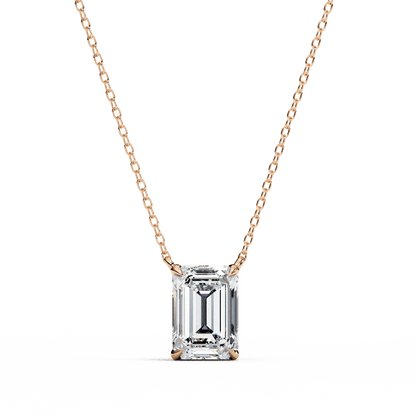 Farah – Emerald-Cut Solitaire Pendant