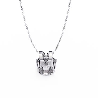Gina - Round-cut Solitaire Pendant in a Classic 6-Prong Setting