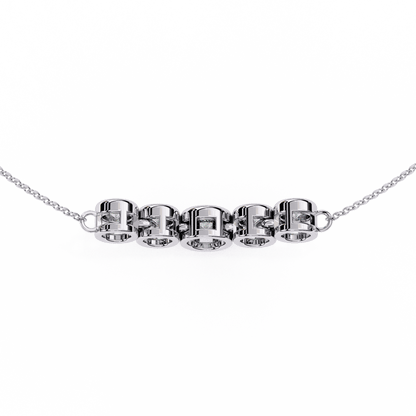Heather – Graduated Bezel-Set Diamond Bar Necklace