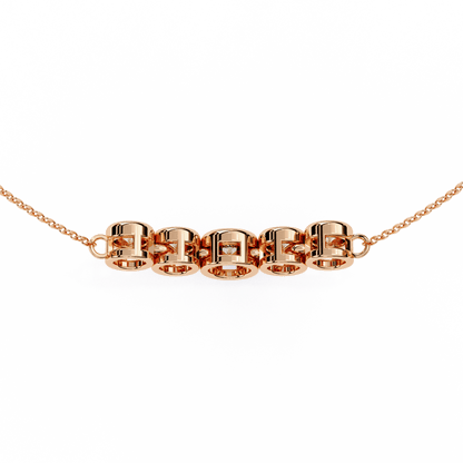 Heather – Graduated Bezel-Set Diamond Bar Necklace