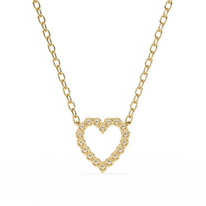 Janice – Heart-Shaped Diamond Pendant