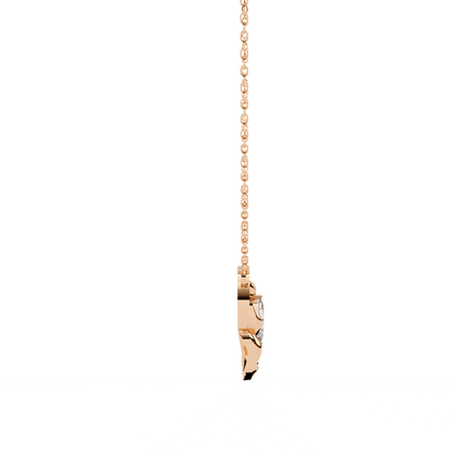 Elowen – Marquise Diamond Sculpted Leaf Pendant