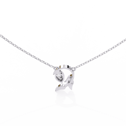 Elowen – Marquise Diamond Sculpted Leaf Pendant