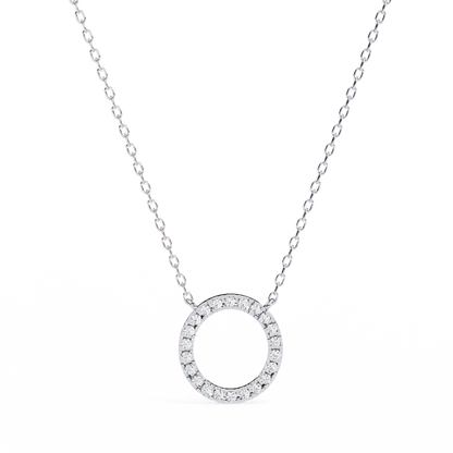 Joanne – Pavé Diamond Halo Pendant