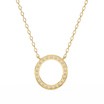 Joanne – Pavé Diamond Halo Pendant