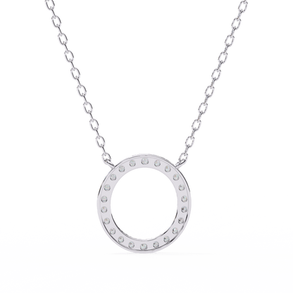 Joanne – Pavé Diamond Halo Pendant