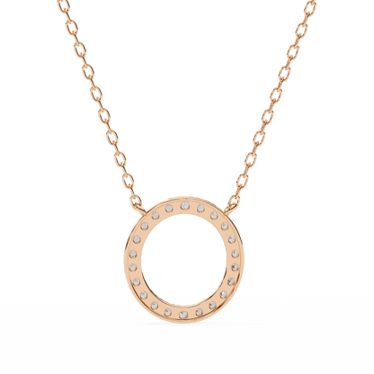 Joanne – Pavé Diamond Halo Pendant