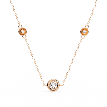 Joy – Triple Bezel-Set Diamond Accent Pendant