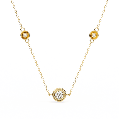Joy – Triple Bezel-Set Diamond Accent Pendant